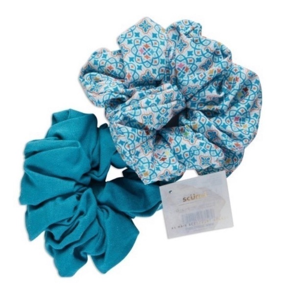 Jumbo Scunci Scrunchies Set of 4 Soft Stretch Hair Bands Blue Red Pink Fun Gift - Picture 3 of 9